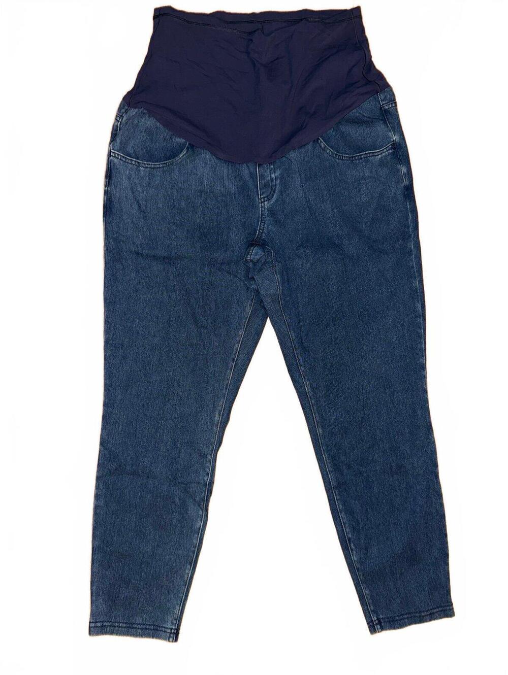Halara women’s maternity 7/8 ankle dark wash jeans sz Large support #2